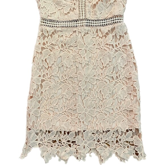 Main Strip | Blush Peach Crocheted Sheath Dress | Small - Picture 4 of 11
